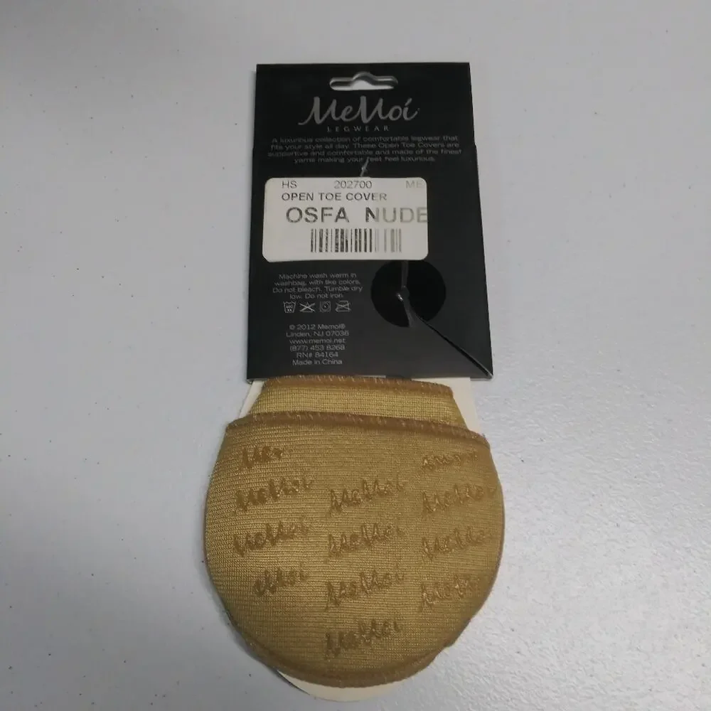 MeMoi Open Toe Cover in Nude Size One Size